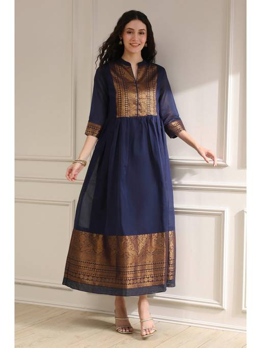 biba blue dress Buy Women Printed Polyester Blend (32) Online FB-gift-shop Escape Blue Darling Midi poplin and printed with Size:Adult 9