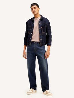 Levi's - Men 568 Navy Blue Loose Fit Mid Rise Jeans