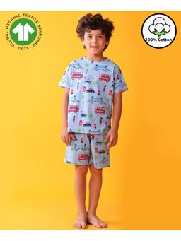 ANTHRILO - Blue London Boys Sleepwear T-Shirt with Shorts
