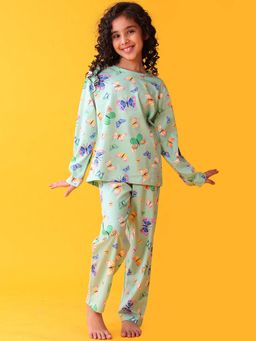 ANTHRILO - Green Butterfly T-Shirt with Pajama