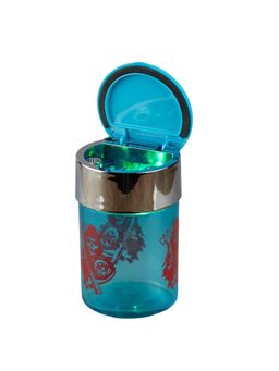Kookee - Blue Transparent Glass Ashtray Modern Tabletop Decor for Indoor & Outdoor Use