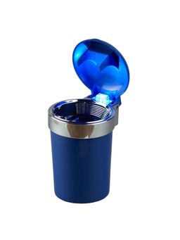 Kookee - Blue LED Smokeless Car Ashtray with Lid Self Extinguishing, Multi Use