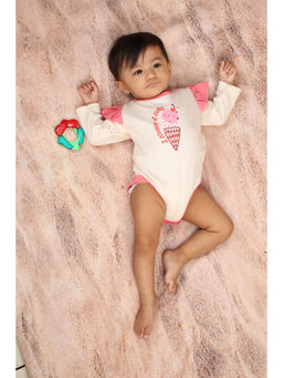 Bontots - Organic Cotton 2 Scoops of Cute Soft & Rash-Free Cream Baby Onesie
