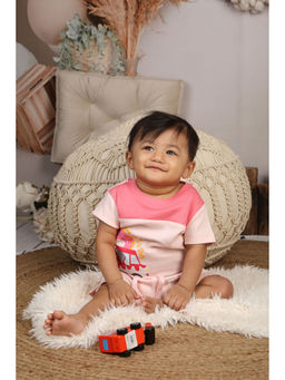 Bontots - Organic Cotton Ice Cream Truck - Soft & Breathable - Pink Baby T-Shirt