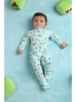 Bontots - Organic Cotton Farmyard Dreams Soft & Rash-Free Baby Sleepsuit
