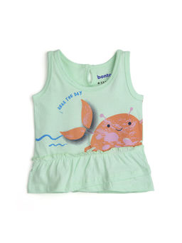 Bontots - Organic Cotton - Cute Crab Print Soft & Rash-Free Baby Girl Top