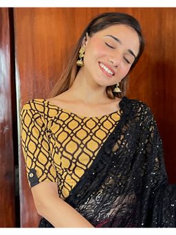 BINDIGASM'S ADVI - Taapsi Epaulet Button Sleeve Detail Stretchable Slip On Blouse