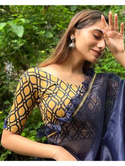 BINDIGASM'S ADVI - Taapsi Epaulet Button Sleeve Detail Stretchable Slip On Blouse