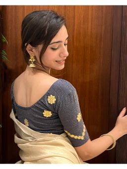 BINDIGASM'S ADVI - Nutan Gota Patti Embroidery Stretchable Slip On Blouse