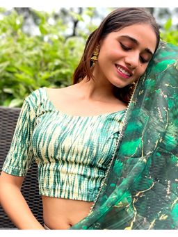 BINDIGASM'S ADVI - Rasiya Multi Print with Dori Style At Back Stretchable Slip On Blouse