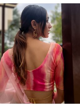 BINDIGASM'S ADVI - Rasiya Multi Print with Dori Style At Back Stretchable Slip On Blouse