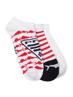 Columbia - Men White Pfg Elements No Show Socks Pack Of 3