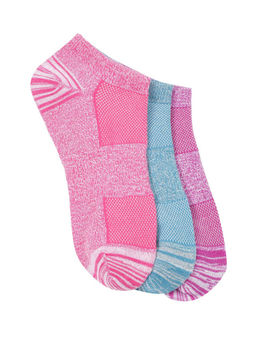 Columbia - Women Multicolor Flat Knit Marled & Space Dye No-Show Socks Pack Of 3