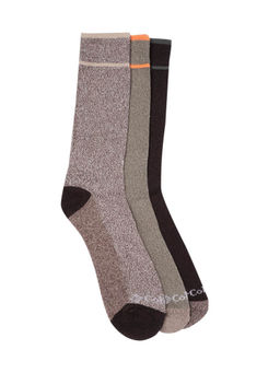 Columbia - Men Multicolor Cotton Crew High Ankle Socks Pack Of 3