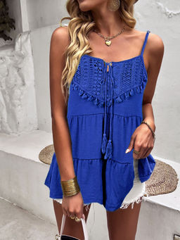 Outzidr - Women Blue Solid Top