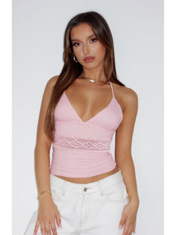 Outzidr - Women Pink Solid Crop Top