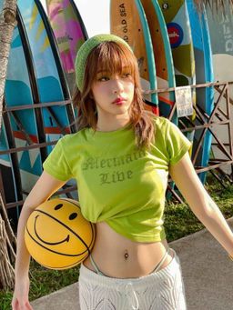 Outzidr - Green Graphic Print Street Wear T-Shirt