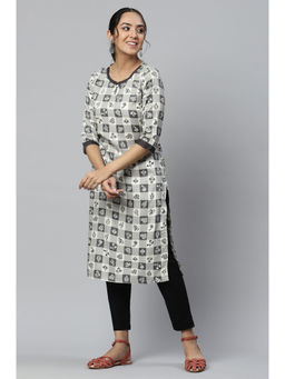 Aurelia - Grey Printed Kurta with Trouser (Set of 2)