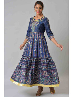 Aurelia - Blue Flared Dress with Tight (Set of 2)