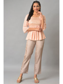 Aurelia - Peach Embellished Top and Pant (Set of 2)