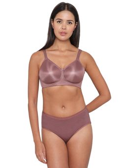 Wacoal - Women's Pixie 2.0 Non Padded Non-Wired Full Cup Support Minimizer Maroon Bra