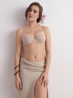 Wacoal - Women's Everyday Elegance Padded Wired Full Cup Smooth Finish Beige Bra