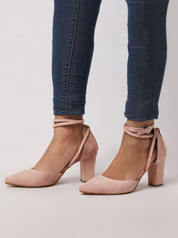 Twenty Dresses by Nykaa Fashion - Pink Pointed Toe Block Mules