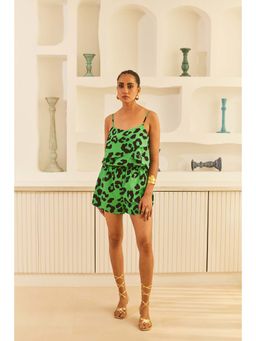 Urban Suburban - Green Print Playsuit