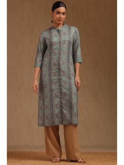 Soch - Women Green Bandhani Printed Kurta