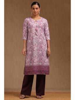 Soch - Women Lavender Floral Printed Kurta