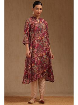 Soch - Women Maroon Floral Printed Kurta