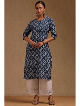 Soch - Women Navy Blue Printed Kurta