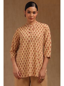 Soch - Women Beige Floral Printed Tunic