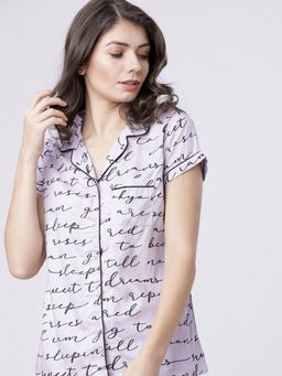 TOKYO TALKIES - Women Printed Lounge Shirt