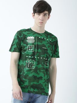 Huetrap - Mens Green Short Sleeve T-Shirt