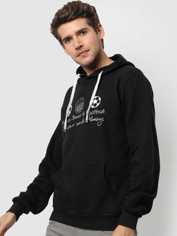 Campus Sutra - Printed Full Sleeve Hooded Sweatshirt