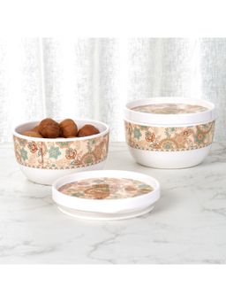 HomeTown - Badami Melamine AirTight Jar Set of 2 in Multi-Color