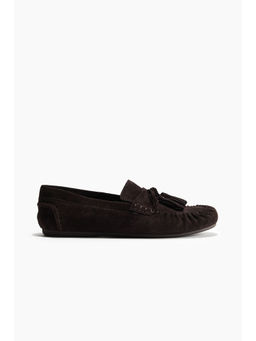 H&M - Women Brown Suede Moccasins