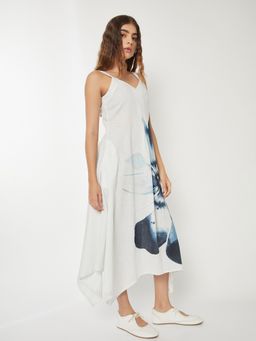 max - Women Off White Floral Sleeveless Dress