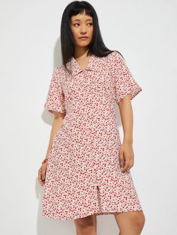 max - Women Multi-Color Printed Half Sleeves Dress