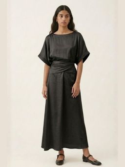 Doodlage - Mia Black Solid Maxi Skirt