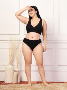 Zelena - Black Maternity Feeding Bra & Panty Set (Set of 2)