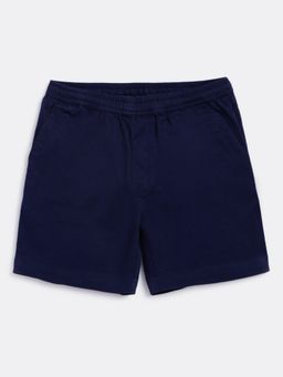 Campana - Boys Felix Pull On Cotton Twill Shorts - Navy Blue