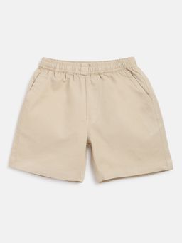 Campana - Boys Felix Pull On Cotton Twill Shorts - Sandy Beige