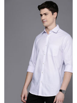 Allen Solly - Men Purple Slim Fit Printed Full Sleeves Casual Shirt