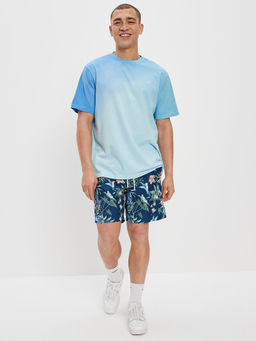 American Eagle - Men Blue Super Soft Dip Dye Ombre T-Shirt
