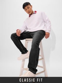 The Souled Store - Black Solid Slim Fit Jeans