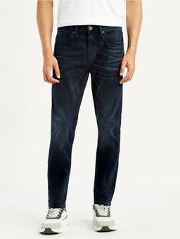 Levi's - Navy Blue Cotton Blend Button Fly Jeans