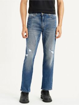 Levi's - Blue Cotton Blend Button Fly Jeans