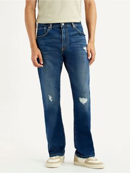 Levi's - Blue Cotton Blend Button Fly Jeans